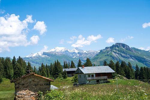 Le Mont Blanc vu du Cormet de Roselend.