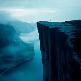 Les limites du courage au bord du gouffre sur Poster Art Shop