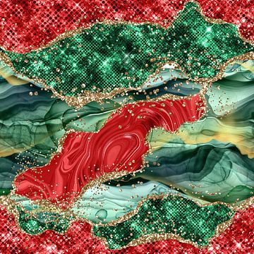 Christmas Glitter Agate Texture 03 van Aloke Design