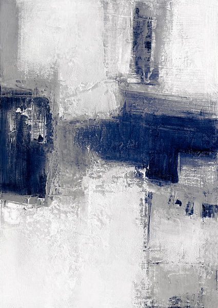 blau grau abstrakt von Ela Szczepaniak