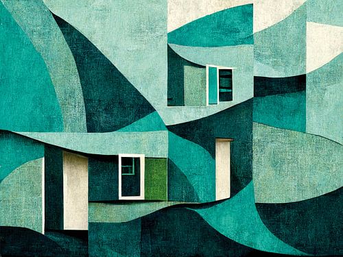 Maison abstraite aqua house