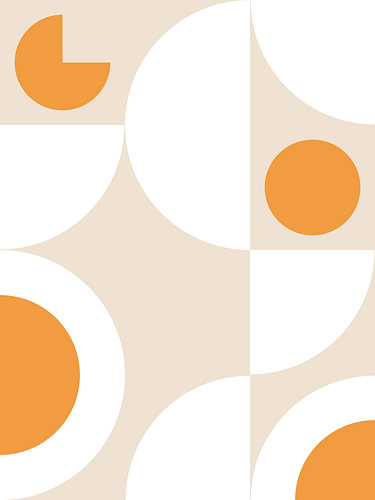 Minimalistische, geometrische, abstracte kunst in aardetinten