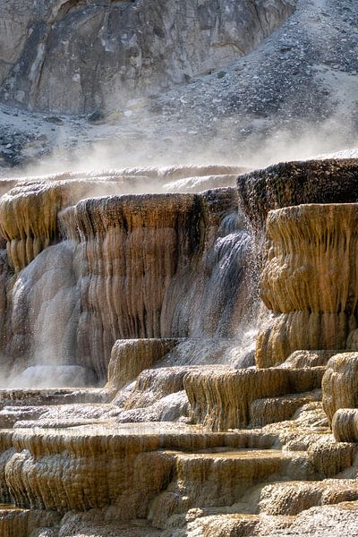 Mammoth Hot Springs, Yellowstone National Park, USA by Jeroen van Deel