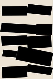 Schwarze Formen. Retro-Stil minimalistische Kunst V von Dina Dankers