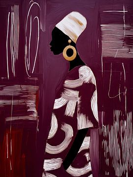 Burgunderfarbene Silhouette