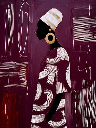 Burgunderfarbene Silhouette von Studio Allee