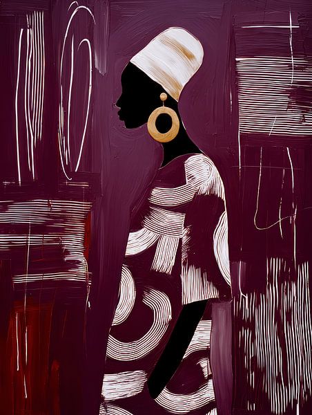 Burgunderfarbene Silhouette von Studio Allee