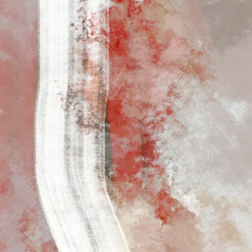 Tramonto Tenero. Abstract Minimalistisch in rood, roze, beige