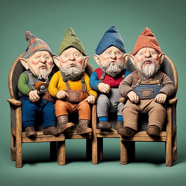 Humour Dwarves pointed caps Fantasy Scurrility Character by gm_designs