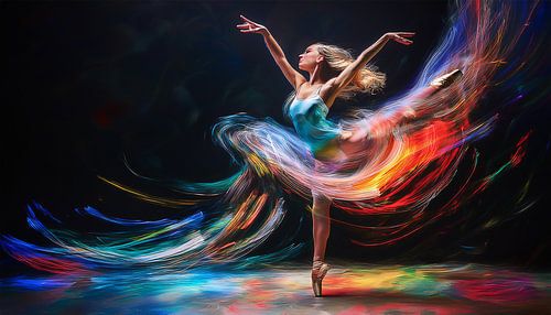 Dansen met kunstmatige kleuren