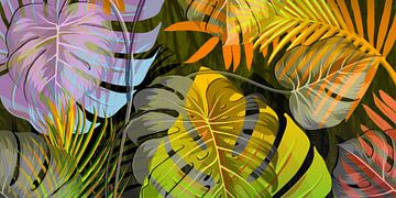 TROPICAL LEAVES COMBO-4-P1 by Pia Schneider