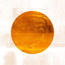 Modern Japandi sun abstraction in ivory gold by FRESH Fine Art thumbnail