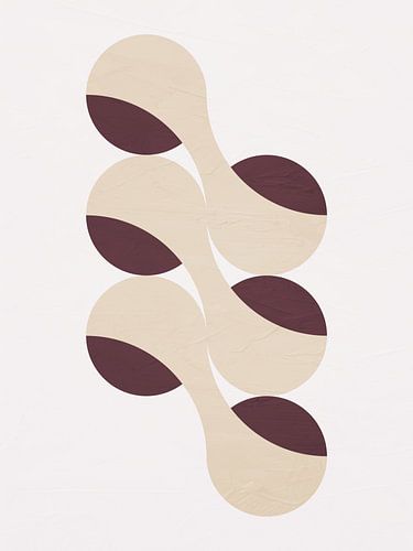 Abstract organic geometric art in earth tones