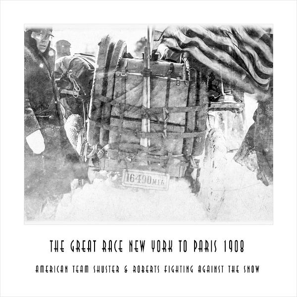 The Great Race New York to Paris 1908: American team Schuster and Roberts fighting against the snow by Christian Müringer