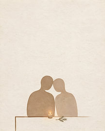 A cosy get-together by candlelight by Henk Egbertzen