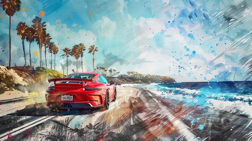 Rode Porsche 911 GT3 van PixelPrestige