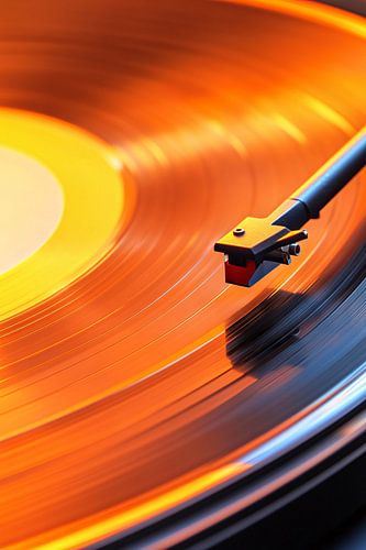 Close-up vinyl draaitafel