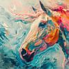 Wavy Power - Portrait dynamique de cheval sur Eva Lee
