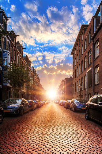 Urban Amsterdam zonsopkomst