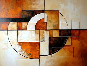 Tangerine Twist, abstracte vlakken, aarde