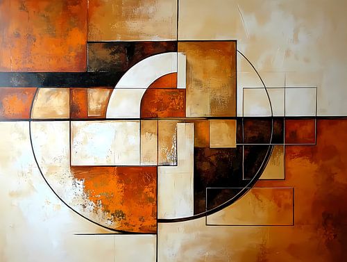 Tangerine Twist, abstracte vlakken, aarde