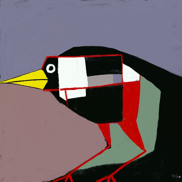 Hungry bird. No worms to be seen (2023-NL) van Martin Groenhout