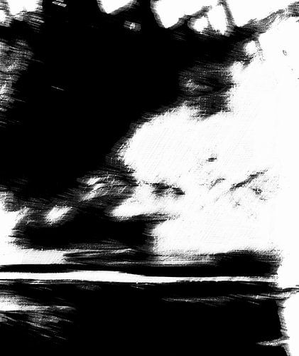 Na de storm - Zwart-wit Japans landschap