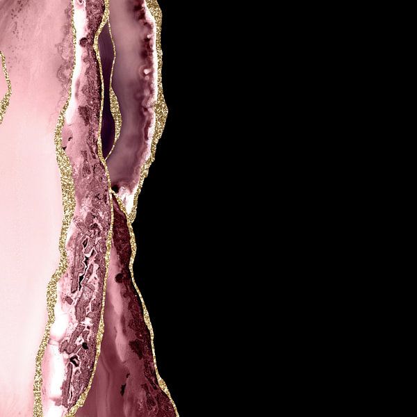 Blush &amp; Gold Achat Textur 04 von Aloke Design