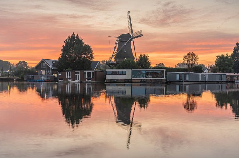 Sunrise at the Mill of Sloten in Amsterdam by Jeroen de Jongh Photography