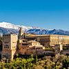 Panorama Ville Château des Maures Alhambra à Grenade Espagne avec neige de la Sierra Nevada sur Dieter Walther