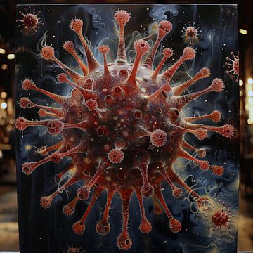 Fiktionaler Virus in Farbe von de-nue-pic