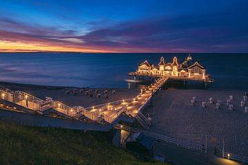 Sellin pier at the blue hour by Jean Claude Castor