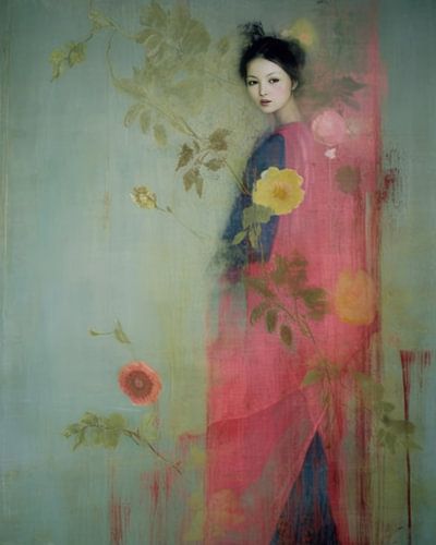 Portret in pastelkleuren