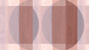 Mid Century Bauhaus Formen Pastellmalerei Alt Rosa Blush