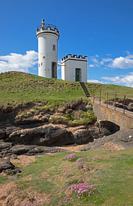 Leuchtturm von Elie Ness; Elie; Fife; Schottland; Vereinigtes Königreich