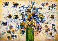 Blau gelbe Buschrosen