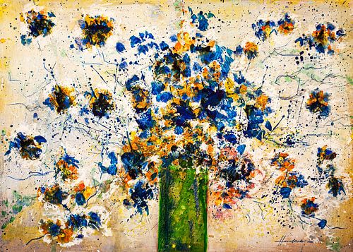 Blau gelbe Buschrosen