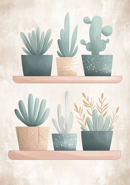 Cactus on the shelf by Liv ter Riet