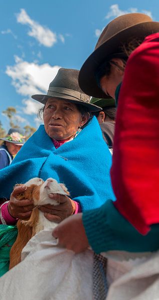 Ecuador: Marktkoopvrouw (Guamote) von Maarten Verhees