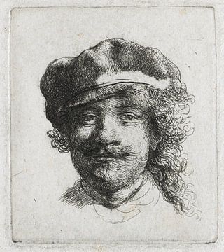 Self-portrait with cap, Rembrandt van Rijn