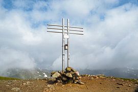 Frühlingshafte Blütenvielfalt in den Vinschgauer Bergen – Alpglöckchen, Wollgras und alpine Wiesen vor eindrucksvoller Gipfelkulisse. von Miriam Schwarzfischer Fotografie