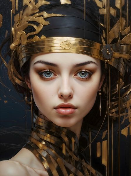 Meisje met de gouden haarband van Jack Schoneveld