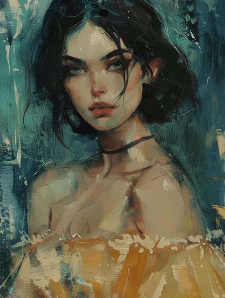 Portrait in warm colours by Carla Van Iersel