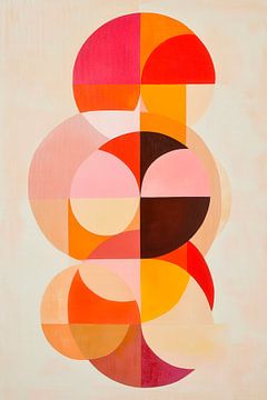 Geometric shapes in warm colours by Poster Art Shop