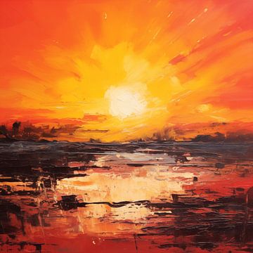 Abstracte zonsondergang van TheXclusive Art