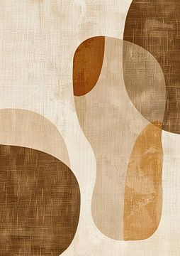 Aardetinten Schilderij | Organic Whispers van Modern Collection