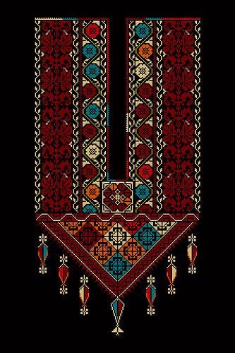 Tatreez ornament sjabloon 74