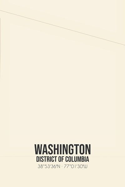 Carte ancienne de Washington (District de Columbia), Etats-Unis. par Affiches de lieux