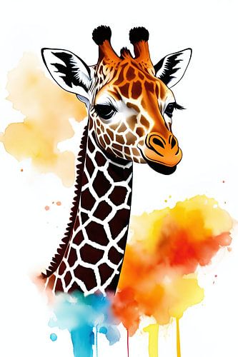 Giraffe kleurspel