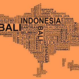 Kaart van Bali van Stef van Campen